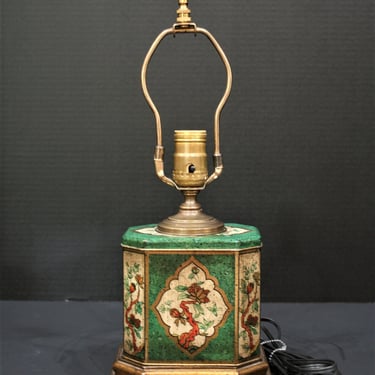 1960s- Frederick Cooper - Tea Tin - Chinoiserie - Small lamp 