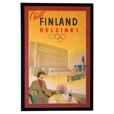 Original Finland Travel Poster by JORMA SUHONEN (1911-1987), 1952