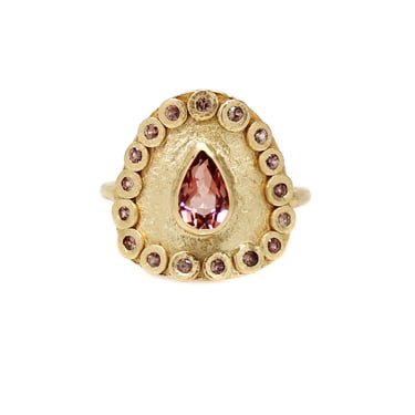 One-of-a-Kind Pink Tourmaline & Cognac Sapphire Ring