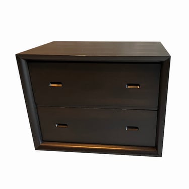 Oak Chest in Ebony Finish, France, 1950’s (Two Available)