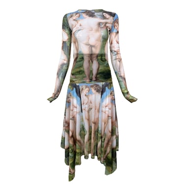 Jean Paul Gaultier S/S 2022 Renaissance Mesh Top and Skirt Ensemble - OLDBS