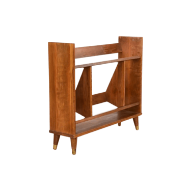 Small Mid Century Modern Bookcase Record Cabinet