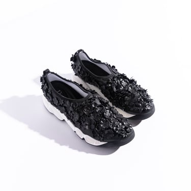DIOR Black Floral Sneakers (Sz. 38)