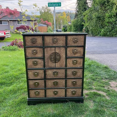 Vintage Asian Cabinet Chest of Drawer 