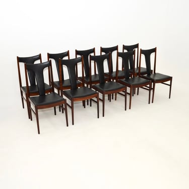 Set of Ten Danish Rosewood Dining Chairs by Arne Vodder for Sibast