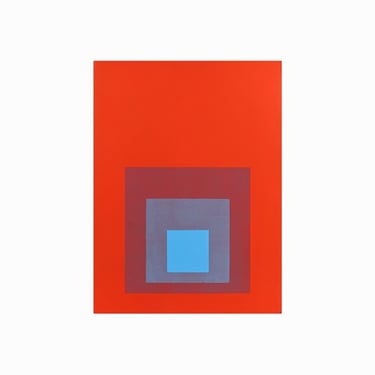 Josef Albers Style Abstract Painting Acrylic on Board 
