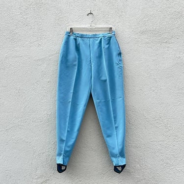 Vintage 60s White Stag Bronze Metal Sky Blue Stretch Ski Pants 