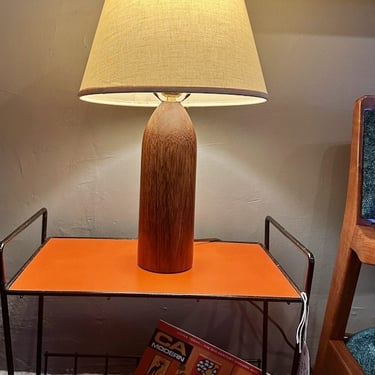 Danish Teak Bullet Style Table Lamp