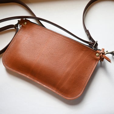 Vendor Hip Bag, Zipper Textured Cognac