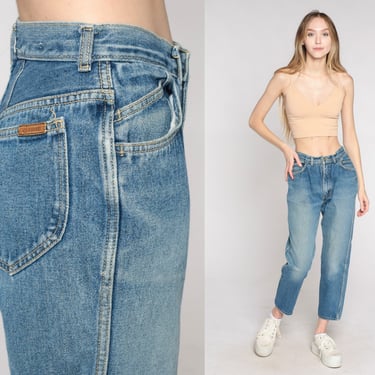 90s Gitano Jeans High Waisted Straight Leg Ankle Jeans Relaxed Cropped Denim Pants Blue Mom Jeans Tapered Vintage 1990s Small S 26 