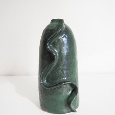 SAMPLE SALE // Aleta Vase in Jade // handmade ceramic pottery 