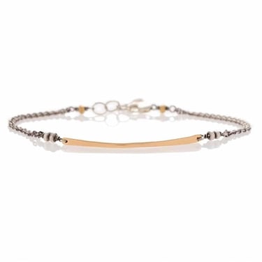 J&I Jewelry | OX SS + 14k Gold Filled Open Circle Bracelet
