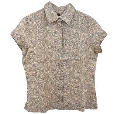 Chanel 1999 Short Sleeve Blouse Shirt Top Beige #38