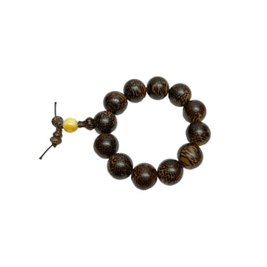 Natural Scale Dots Pattern Wood Beads Hand Rosary Praying Bracelet ws4687E 
