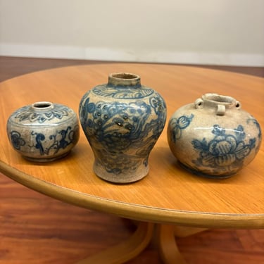 Vietnamese Antique Stoneware Jars, Set of 3