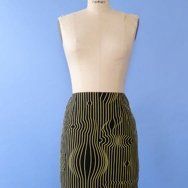Tahari Wavy Line Skirt M