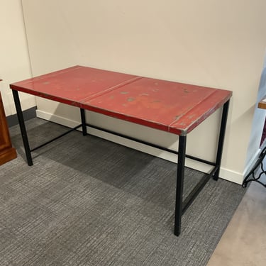 Red Metal Work Desk