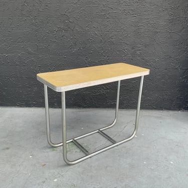 Slender Formica and Chrome Side Table