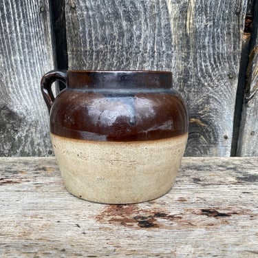 Bean Stockpot -- Antique Bean Stockpot -- Antique Stoneware -- Bean Stockpot -- Stoneware -- Vintage Crock Pot -- Stone Crock Pot 