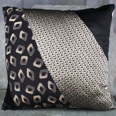 One-of-a-Kind, Upcycled Necktie Pillow from Bixley's 