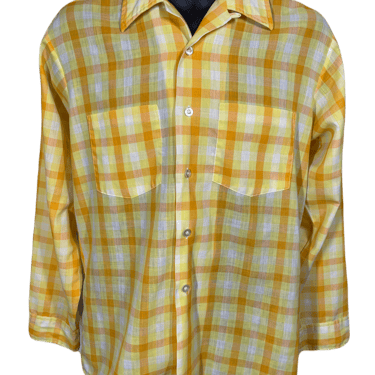 1950's Towncraft Plaid Shirt Size L