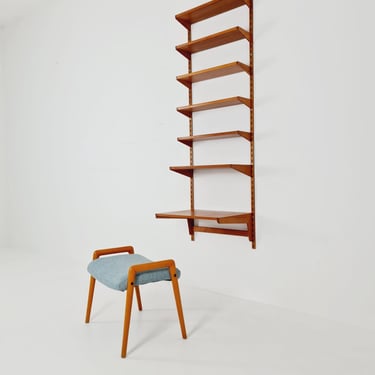 Danish modern modular teak shelving system by Kai kristansen for FH Möbel, Denmark, 1960s 