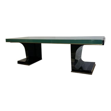 Theodore Alexander Modern Green Lacquer Fulham Cocktail Table