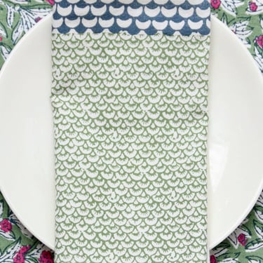 Rozablue | Napkins in Chi Chi Green | S/4