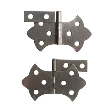 Pair of Stanley Brushed Steel Butterfly Cabinet Hinges