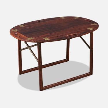 Svend Langkilde Rosewood & Brass Removable Tray Table