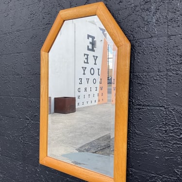 Beveled Oak Mirror