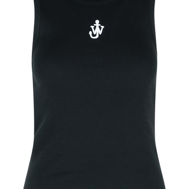 Jw Anderson 'Anchor' Black Cotton Tank Top Women