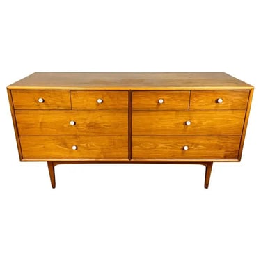 Mid-Century Walnut Dresser Or Credenza By Kipp Stewart For Drexel Declaration 