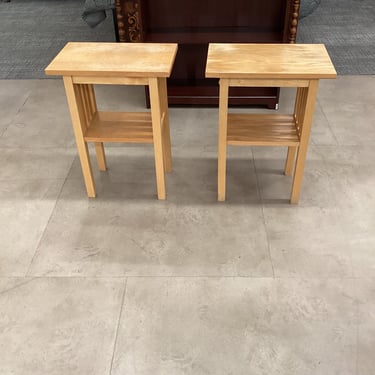 Mission Style End Table Pair