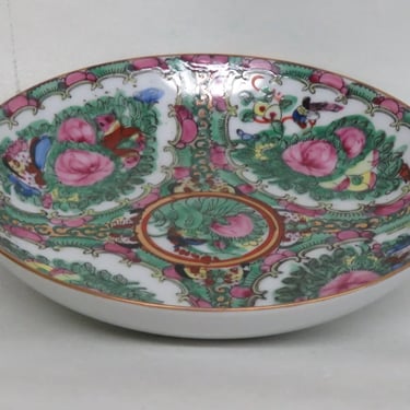 ACF Hong Kong Chinoiserie Hand Painted Floral Design Low Bowl Plate 3610B