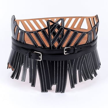 Leather Cage Corset Belt