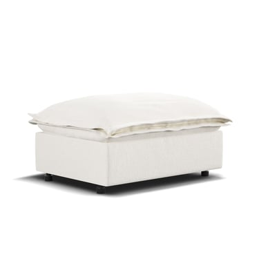 Plush Cushioning Sustainable Coconut Beige Ottoman FFW258-3