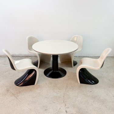 Panton Fiberglass Chairs + Tulip Table *MESSAGE US for shipping quote* 
