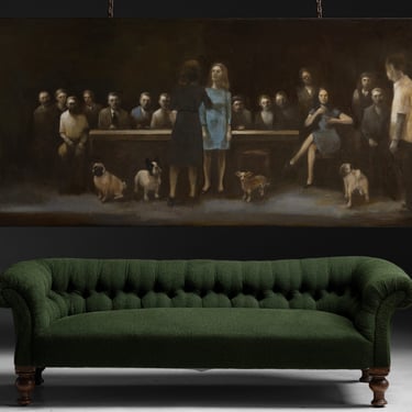 Our Dogs by Goran Djurovic / Victorian Chesterfield Sofa