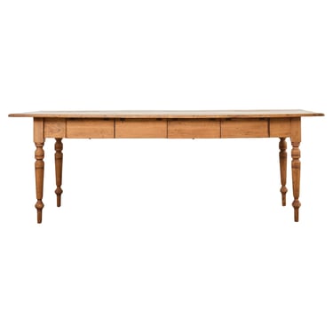 19th Century Country French Provincial Pine Farmhouse Dining Table