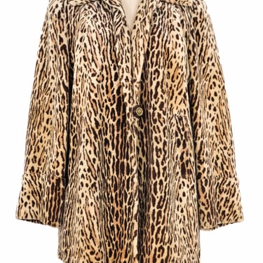 1940s Leopard Velvet Coat