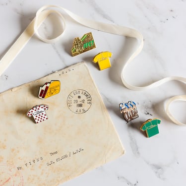 vintage tour de France set of 6 pins