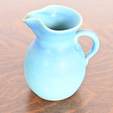 Van Briggle Arts &#038; Crafts Turquoise Glazed Ceramic Small Pitcher