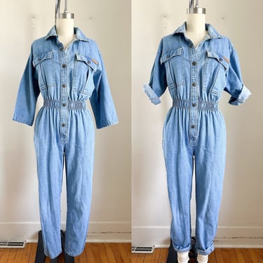 Vintage 1980s Dreams Denim Jumpsuit / S/M 