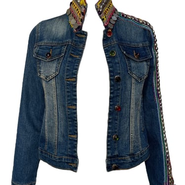 Dassios Custom Denim Jacket with Coin Accents