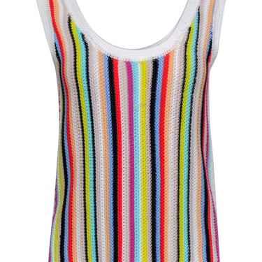 Marie Oliver - Crochet Rainbow Striped Tank Sz M