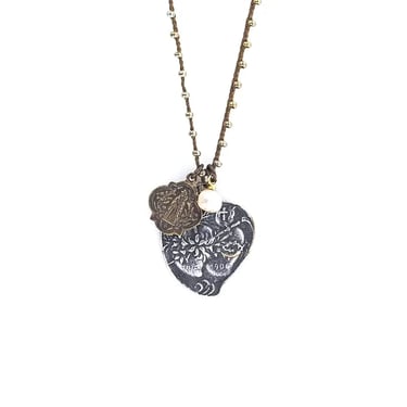 Hearts Medal Necklace