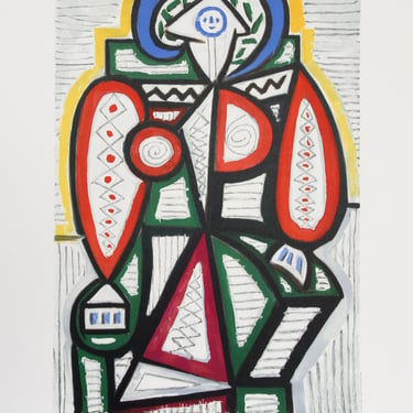 Femme Assise by Pablo Picasso, Marina Picasso Estate Lithograph Poster 
