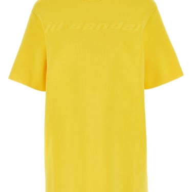 Jil Sander Woman Yellow Viscose Blend T-Shirt