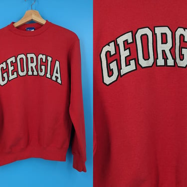 2000s Small Champion Red Georgia State Pullover Sweatshirt 